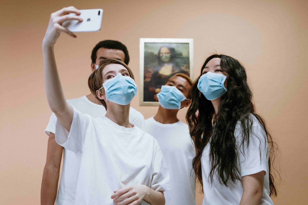 nurse taking selfie